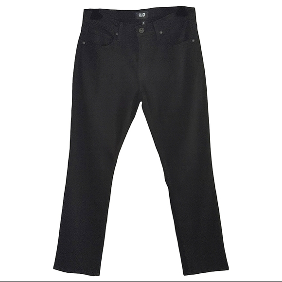 PAIGE Federal Straight Jeans Black Shadow 30x29 - Picture 1 of 14